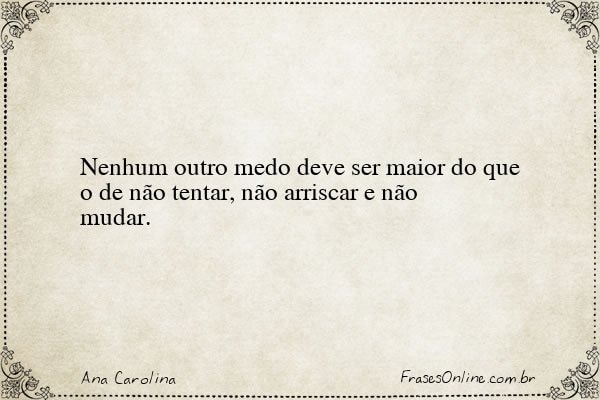 Frase de Ana Carolina