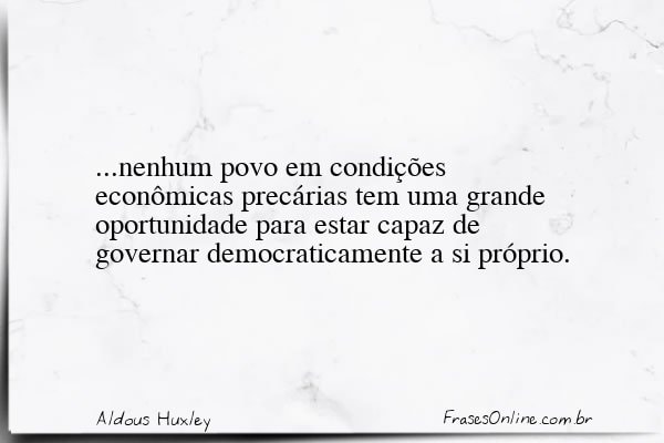 Frase de Aldous Huxley