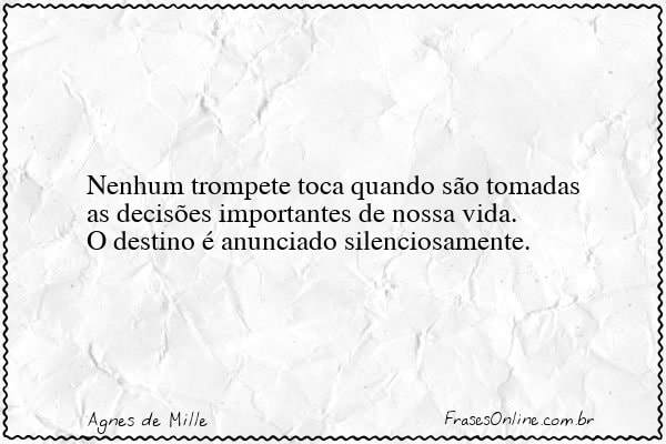 Frase de Agnes de Mille