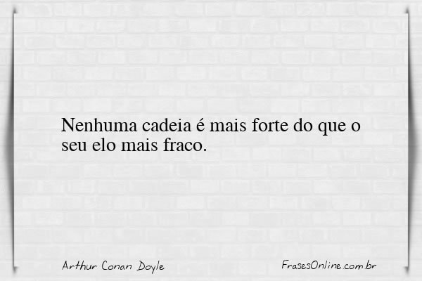 Frase de Arthur Conan Doyle