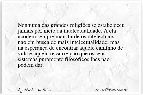Frase de Agostinho da Silva