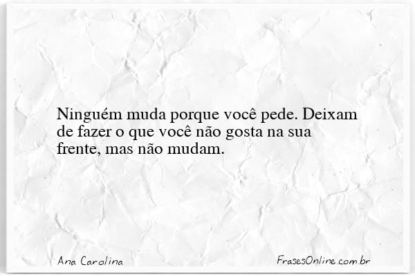 Frase de Ana Carolina