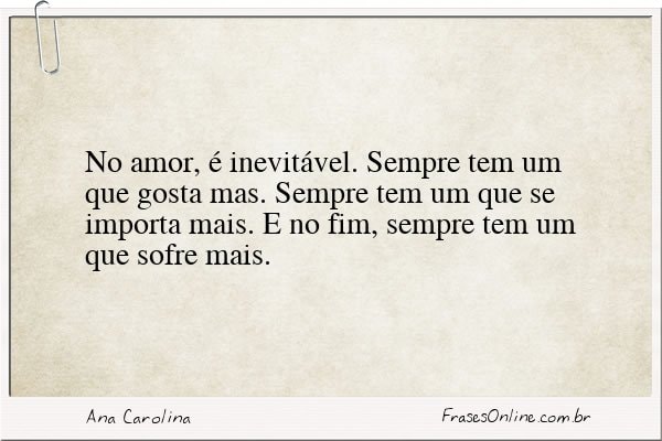 Frase de Ana Carolina