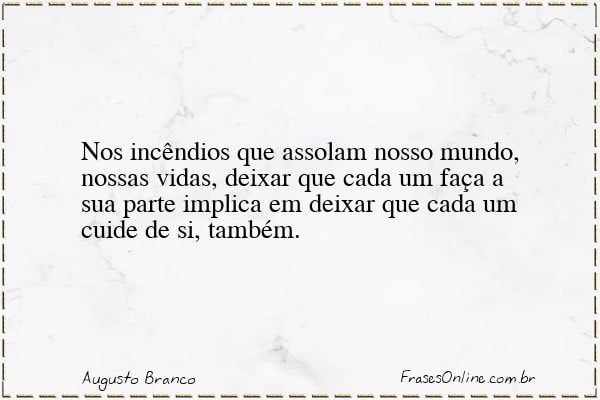 Frase de Augusto Branco