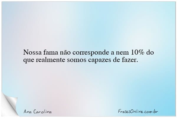 Frase de Ana Carolina