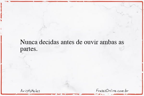 Frase de Aristóteles