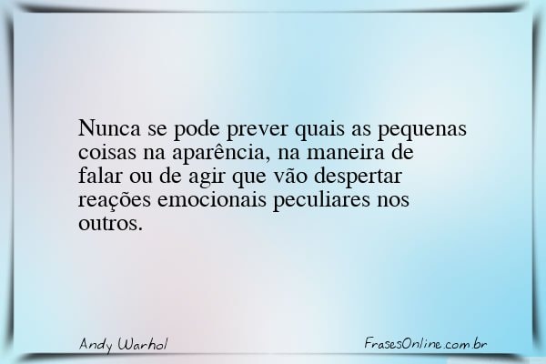 Frase de Andy Warhol