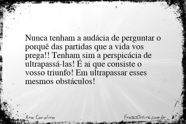 Frase de Ana Carolina