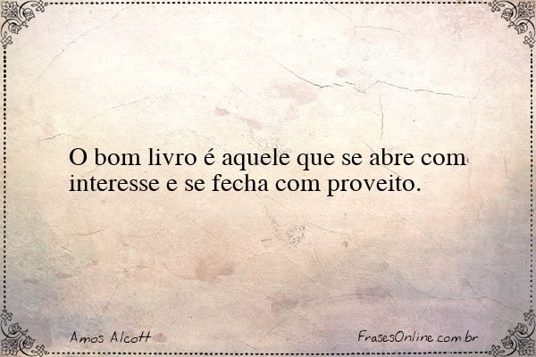 Frase de Amos Alcott