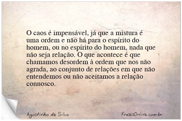 Frase de Agostinho da Silva