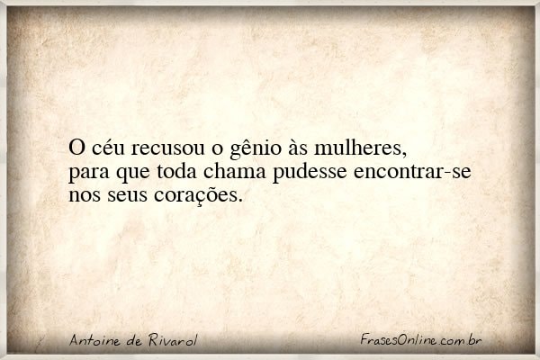 Frase de Antoine de Rivarol