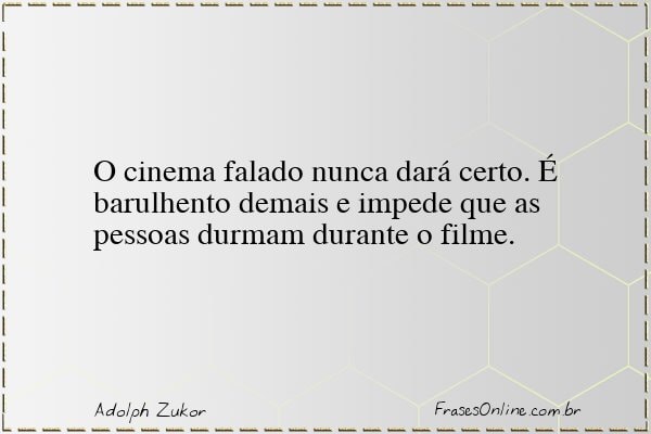 Frase de Adolph Zukor