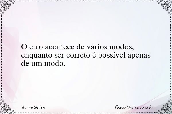Frase de Aristóteles