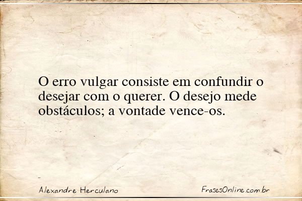 Frase de Alexandre Herculano
