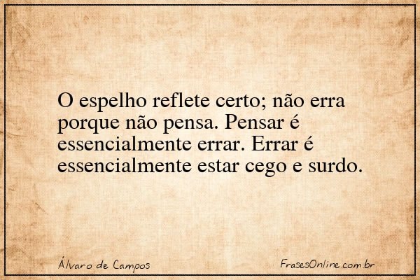 Frase de Álvaro de Campos