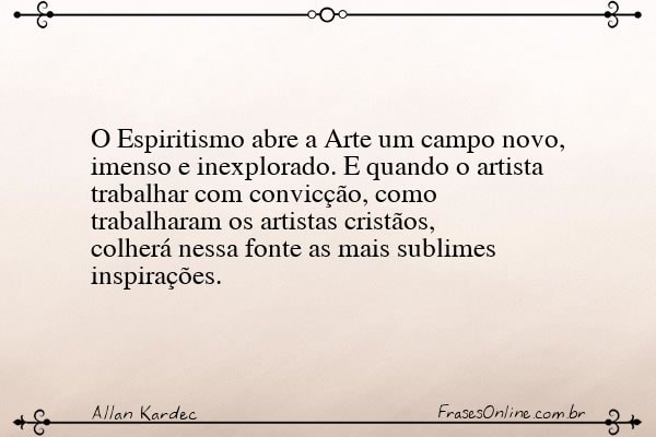 Frase de Allan Kardec