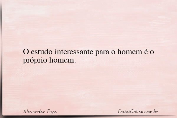 Frase de Alexander Pope