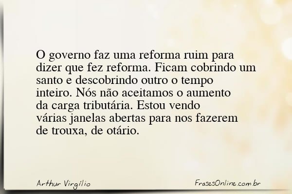 Frase de Arthur Virgílio