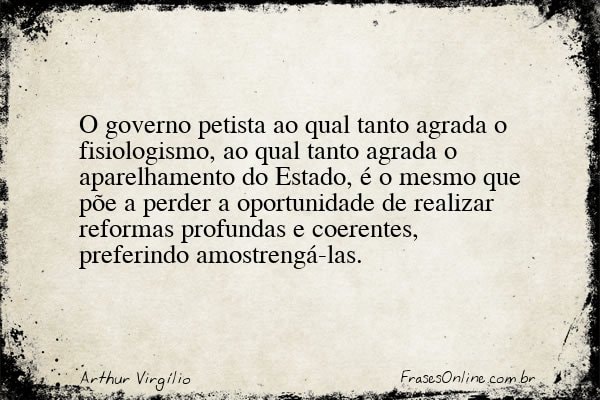 Frase de Arthur Virgílio