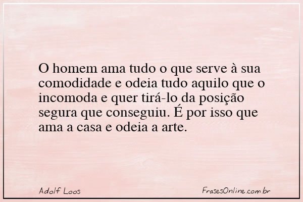 Frase de Adolf Loos