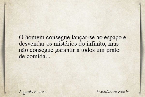 Frase de Augusto Branco