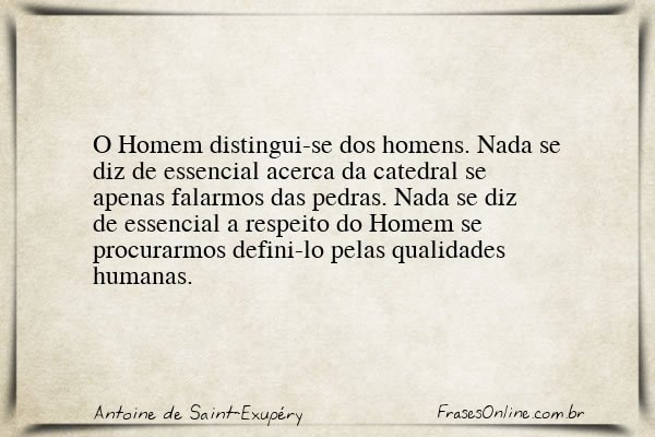 Frase de Antoine de Saint-Exupéry