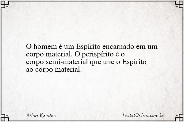 Frase de Allan Kardec