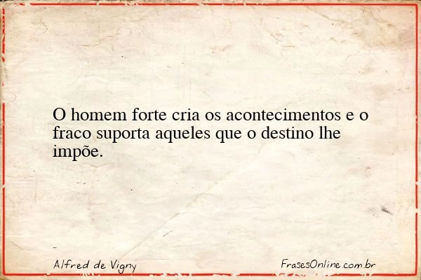 Frase de Alfred de Vigny