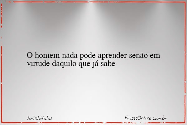 Frase de Aristóteles