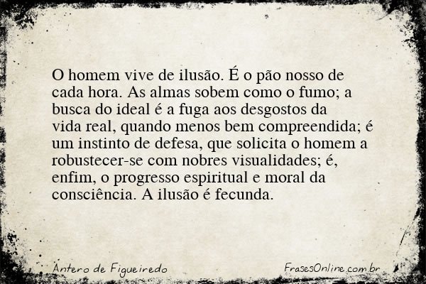 Frase de Antero de Figueiredo