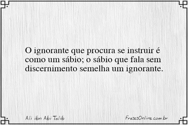 Frase de Ali ibn Abi Talib