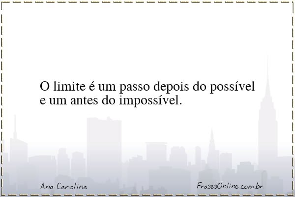 Frase de Ana Carolina
