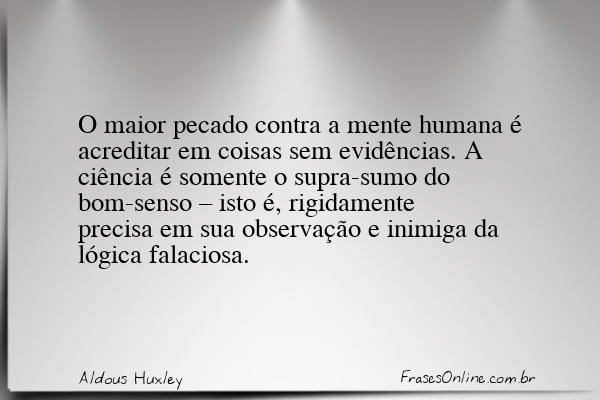 Frase de Aldous Huxley