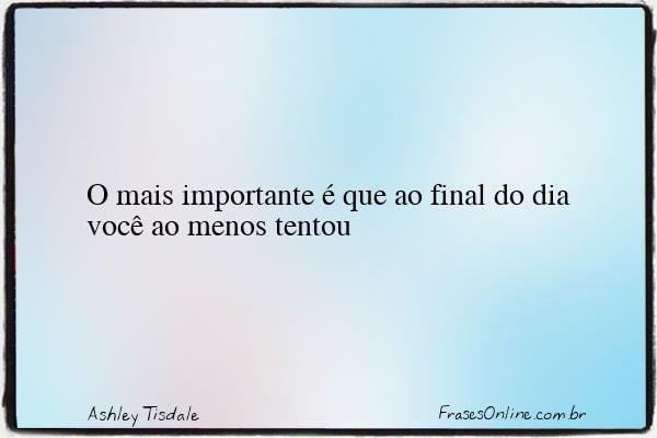 Frase de Ashley Tisdale