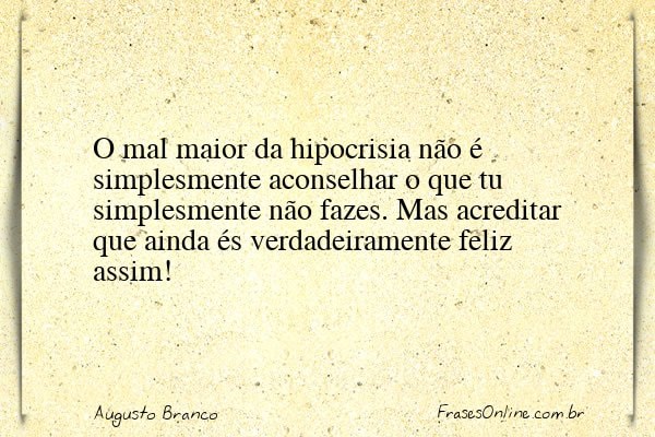 Frase de Augusto Branco