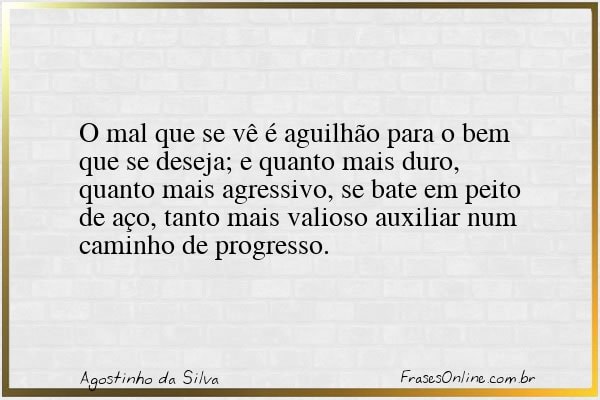 Frase de Agostinho da Silva