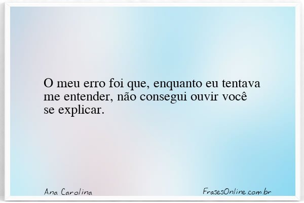 Frase de Ana Carolina