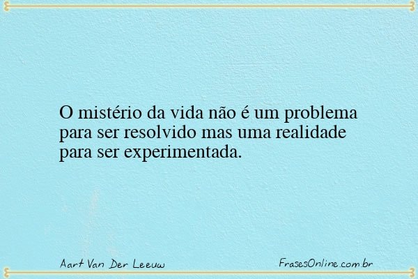 Frase de Aart Van Der Leeuw