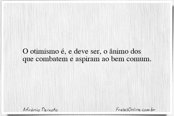 Frase de Afrânio Peixoto