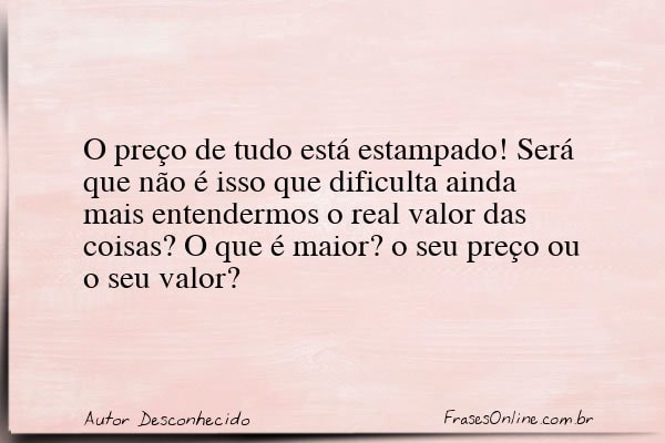 Frase de Autor Desconhecido