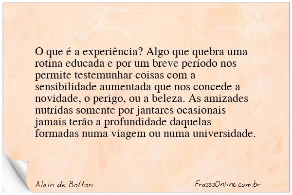 Frase de Alain de Botton