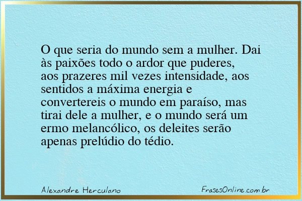 Frase de Alexandre Herculano
