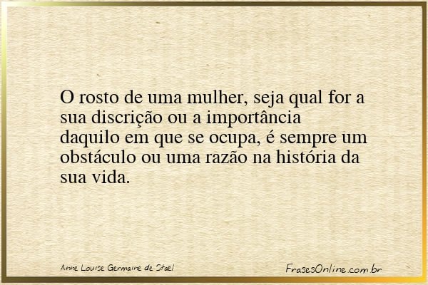 Frase de Anne Louise Germaine de Staël