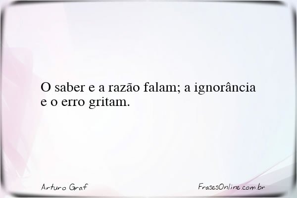 Frase de Arturo Graf