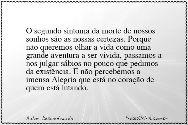 Frase de Autor Desconhecido