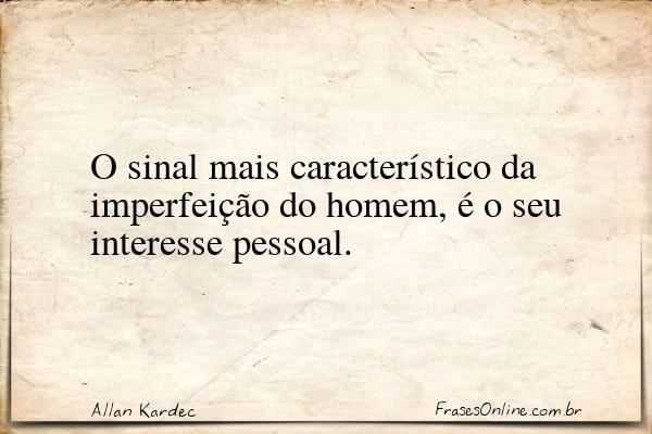 Frase de Allan Kardec
