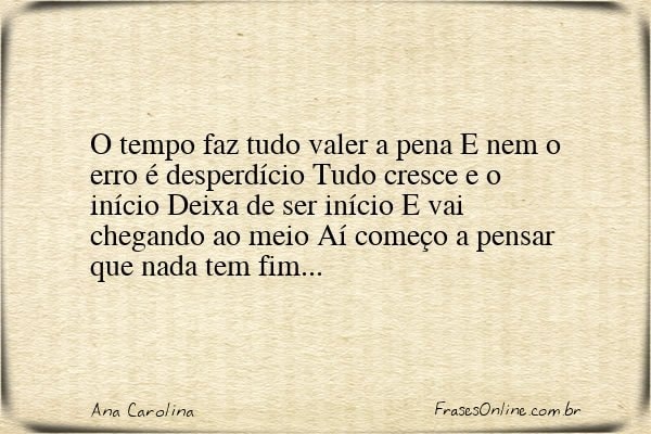 Frase de Ana Carolina