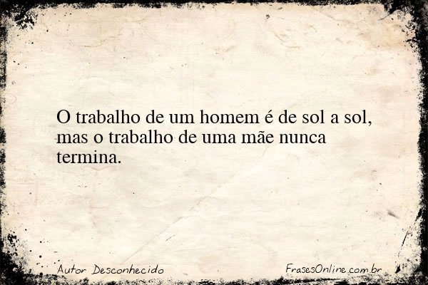 Frase de Autor Desconhecido