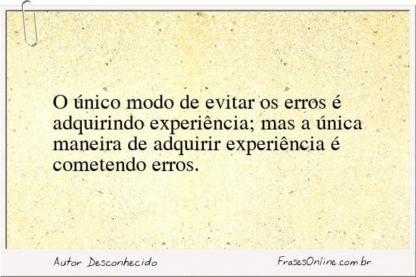 Frase de Autor Desconhecido