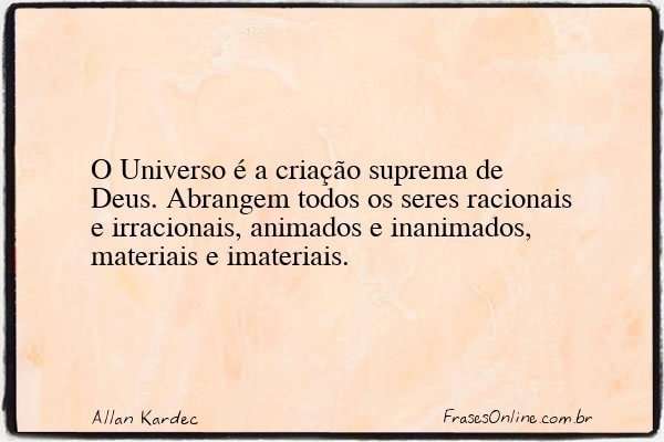 Frase de Allan Kardec